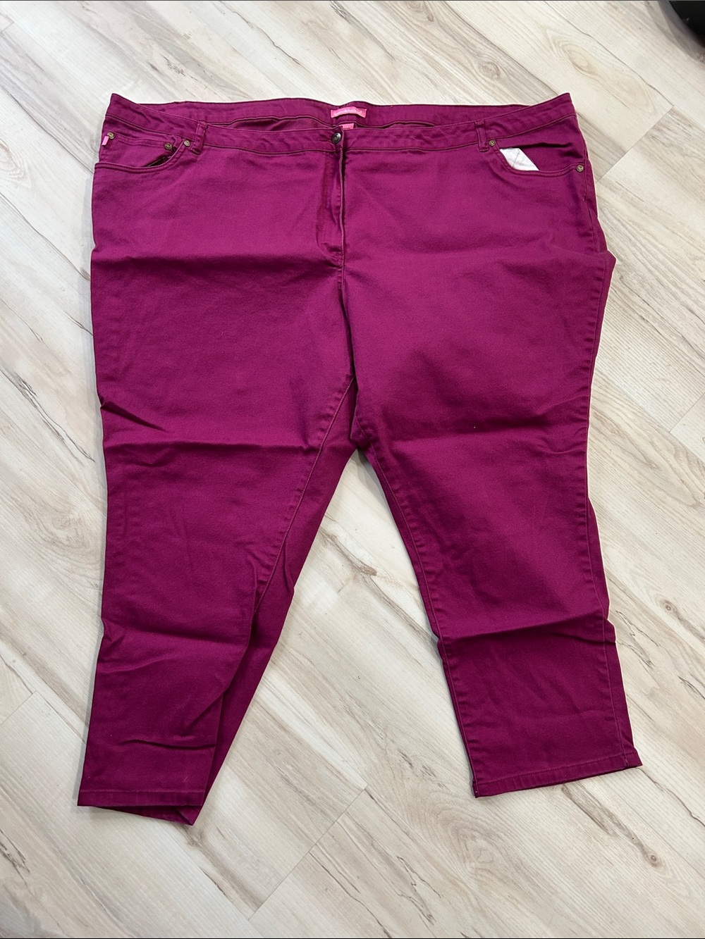 Woman Within Plus-Size Cropped Pants in Berry